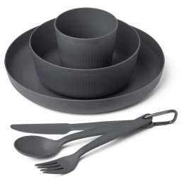 Trepetarijski set Sea to Summit Camp Dinnerware Set - 6 pcs siva Charcoal