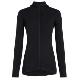 Ženska funkcionalna dukserica Icebreaker Women Merino Blend 200 RealFleece™ Descender LS Zip Hoodie crna Black