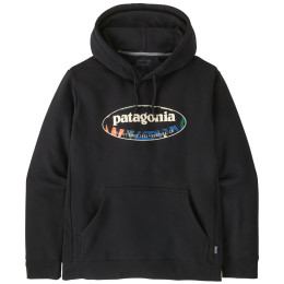 Muška dukserica Patagonia Men's '95 Oval Logo Uprisal Hoody crna Black: Kaleido