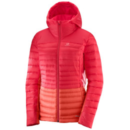 Ženska jakna od perja Salomon Haloes Down Hoodie W ružičasta Hibisc/Dubarry
