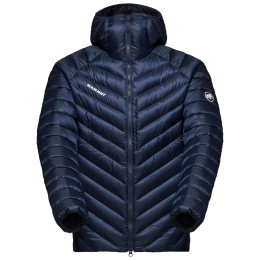 Muška pernata jakna Mammut Broad Peak IN Hooded Jacket Men tamno plava marine-black