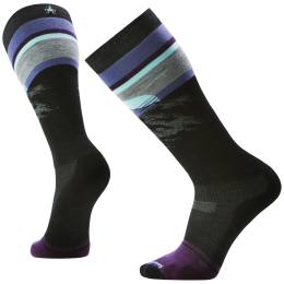 Čarape za skijanje Smartwool Snowboard Targeted Cushion Mountain Sunrise OTC crna/ljubičasta BLACK