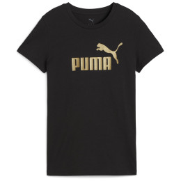 Ženska majica Puma ESS NO. 1 LOGO Metallic Tee crna PUMA Black-metallic gold