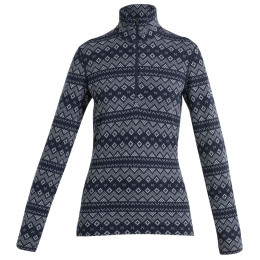 Ženska funkcionalna majica Icebreaker 260 Vertex LS Half Zip First Snow tamno plava Midnight Navy/Snow/J