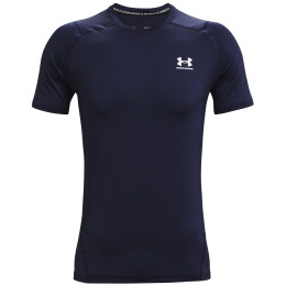 Muška majica Under Armour HG Armour Fitted SS tamno plava MidnightNavy//White