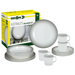 Set posuđa Brunner Melamine Set Astralys bijela/siva