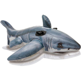 Ajkula na napuhavanje Intex White Shark RideOn 57525NP siva