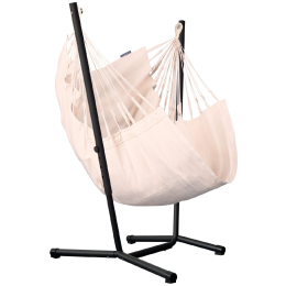 Stolica za ljuljanje sa postoljem La Siesta Fiji set Organic Comfort bež Latte