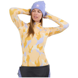 Ženska funkcionalna majica Fundango Yade II Baselayer Top žuta/ljubičasta corn cloud