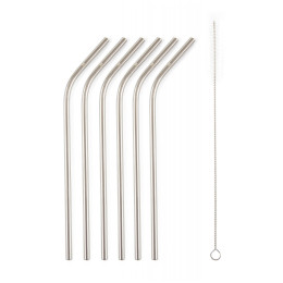 Slamke G21 BeEco Classic 6 kom zakrivljena + četka za čišćenje srebrena