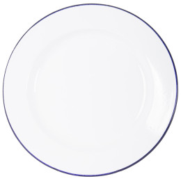 Tanjur Bo-Camp Dinner plate enamel bijela/plava Blue