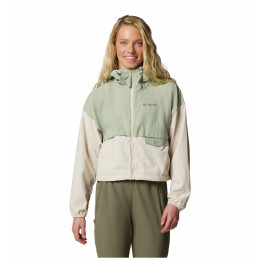 Ženska jakna Columbia Spire Valley™ Cropped Windbreaker zelena Safari, Dark Stone