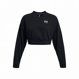 Ženska dukserica Under Armour Rival Terry OS Crop Crw crna Black/White