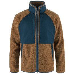 Muška jakna Fjällräven Vardag Pile Jacket M smeđa / plava Chestnut-Navy