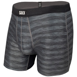 Bokserice Saxx Hot Shot Boxer Brief Fly siva/crna BlackHeather