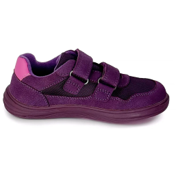 Dječje cjelogodišnje barefoot cipele Bugga Safi Dark Purple Ljubičasta tmavě fialová