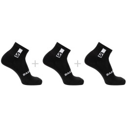 Čarape Salomon Everyday Ankle 3-Pack crna BLACK / BLACK / BLACK