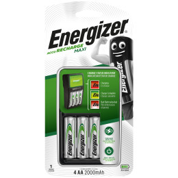 Punjač Energizer Maxi + 4AA Power Plus 2000 mAh crna/srebrena