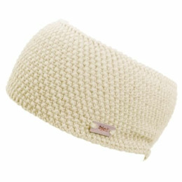 Rajf Bjež pletená merino čelenka bijela