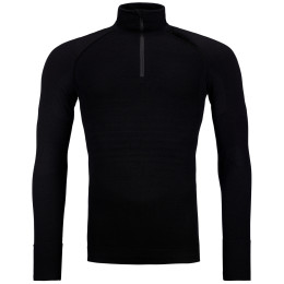 Muške funkcionalne majice dugih rukava Ortovox 230 Competition Zip Neck crna BlackRaven