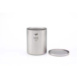Termos Keith Titanium Double-Wall Tit. Mug 450 ml srebrena