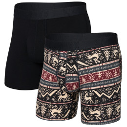 Muške bokserice Saxx Droptemp Cooling Cotton Boxer Brf Fl 2Pk crna caribou/black