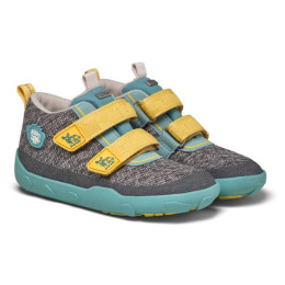 Dětské barefoot boty Affenzahn Low Boot Knit Happy Rhino žuta/zelena Rhino