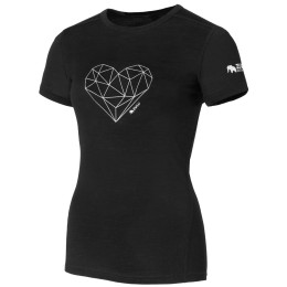 Ženska majica Zulu Merino 160 Short Heart crna black