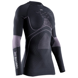 Ženska funkcionalna majica X-Bionic Energy Accumulator 4.0 Shirt Lg Sl crna/ružičasta CHARCOAL/MAGNOLIA