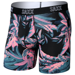 Muške bokserice Saxx Droptemp All Day Cooling Boxer Brief crna/ružičasta tropical jungle-black