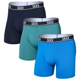Bokserice Saxx Essential Perform Mesh Boxer Brf Fly 3Pk plava blue/teal/maritime