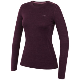 Ženska majica MOOA MerinoSilk 160 long tamno ljubičasta dark purple melange