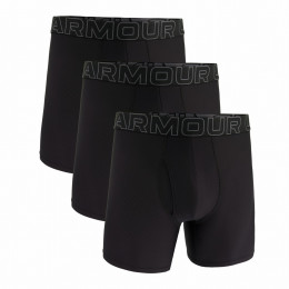 Muške bokserice Under Armour UA Performance Tech Mesh - Solid 6in 3PK crna Black