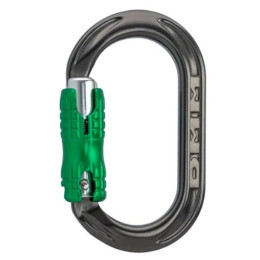 Karabiner bez matice DMM A537 XSRE Locksafe siva Titanium/Green