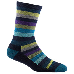 Ženske čarape Darn Tough Mystic Stripe Crew plava / ljubičasta dark teal