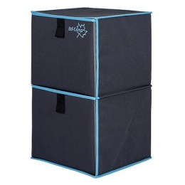 Ormarić Bo-Camp Folding Cupboard 2 siva/plava Anthracite