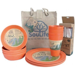 Set za piknik EcoSouLife Piknikový Set EcoSouLife pro 4 narančasta