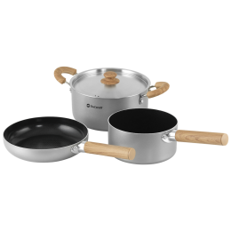 Set posuđa Outwell Feast Ceramic Set L srebrena Black & Grey