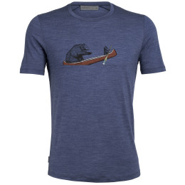 Muška majica Icebreaker Sphere SS Crw Canoe Companions plava EstateBlueHthr