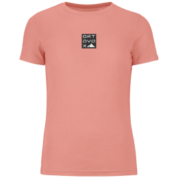 Ženska majica Ortovox 185 Merino Square T-shirt Women's ružičasta Bloom