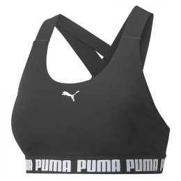 Sportski grudnjak Puma Mid Impact Feel it Bra crna/bijela