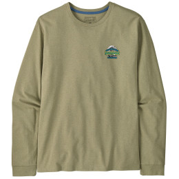 Muška majica Patagonia Long-Sleeved Great Waves Responsibili-Tee zelena Gumtree Green