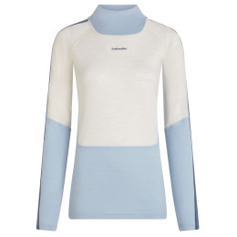 Ženska funkcionalna majica Icebreaker Women Mer 200 Oasis+ LS High Neck bijela/plava Zin/Ecrht/Dw/Cb