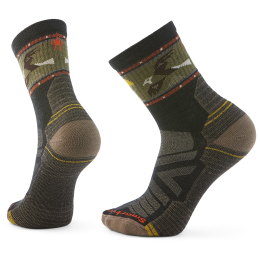Čarape Smartwool Hike Light Cushion Soaring Mid Crew Sock crna/zelena CHARCOAL