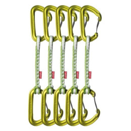 Pakiranje kompleta za penjanje Ocún HAWK QD WIRE DYN 8 mm 15 cm 5-pack svijetlo zelena green