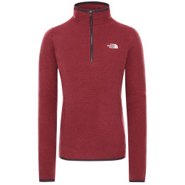Ženski džemer The North Face W 100 Glacier 1/4 Zip boja vina Rootbrn/Pomegranatestripe