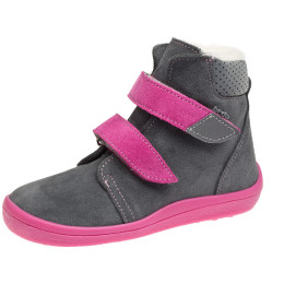 Dječje barefoot cipele Beda Isabel Grey/Pink