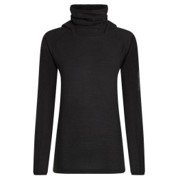 Ženska dukserica Icebreaker Wom Mer 400 RealFleece Grid Pulover Hood crna Black