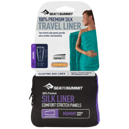 Podstava za vreću za spavanje Sea to Summit Silk Liner Mummy Tapered Shape plava NavyBlue