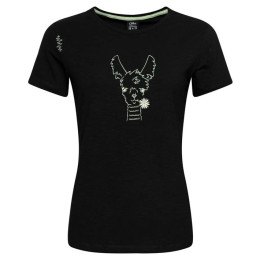 Ženska majica Chillaz Valencia Happy Alpaca crna Black